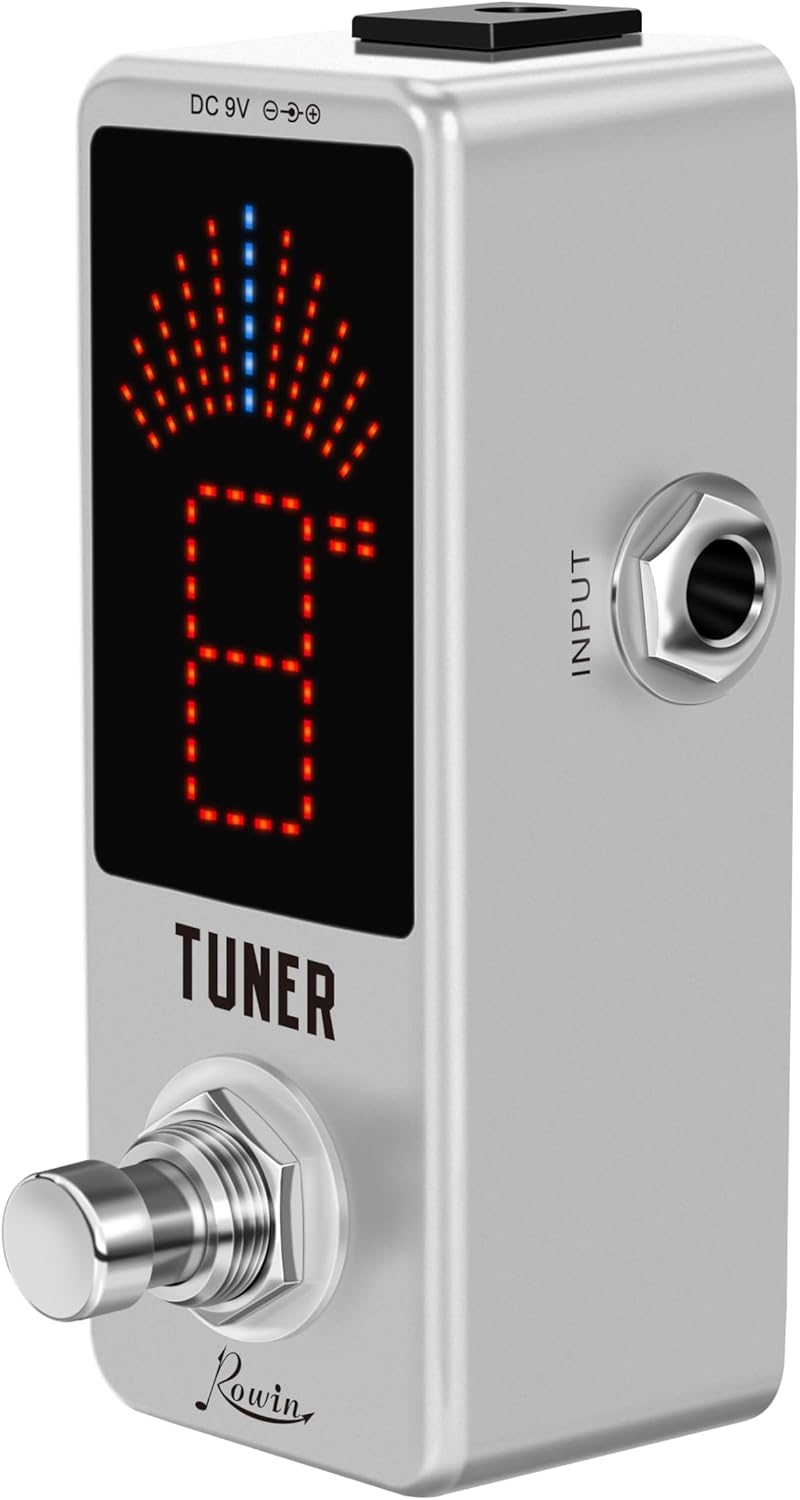 IOppWin Rowin LT-910 Chromatic Tuner Pedal - Ultra-Precise Strobe Mode (±0.1% Accuracy), LED Display, True Bypass, Compact Metal Design (DC 9V Powered, Adapter not Included) - Image 3